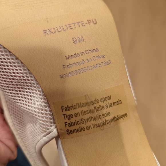 Elegant White Slingback Heels - Picture 7 of 12